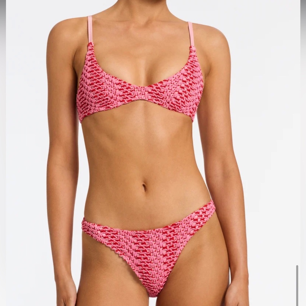 Triangl Maia - Alina Pink Crochet Scoop Bikini Set